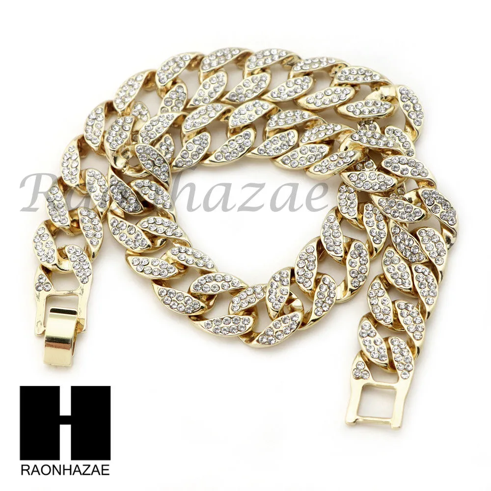 14K GOLD PT JESUS CROSS 18" TENNIS CHAIN 16" 30" CHOKER CUBAN CHAIN S26