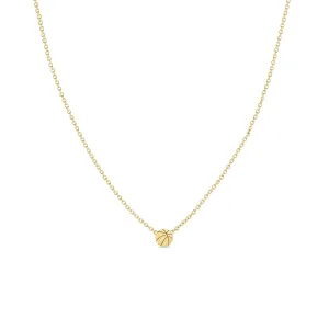 14k Itty Bitty Basketball Necklace