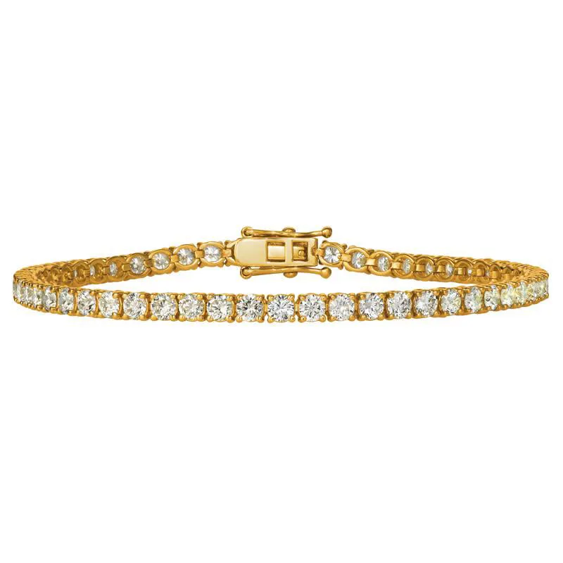 2.00 Carat Natural Diamond Tennis Bracelet G-H SI 14K Yellow Gold 7'' 84 stones