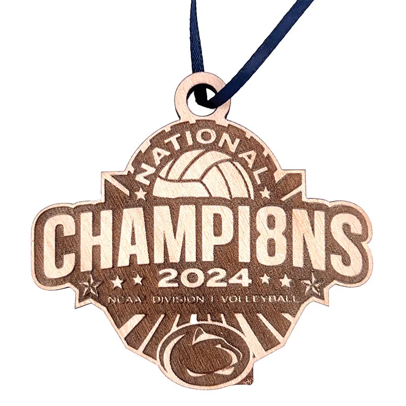2024 Women's Volleyball National Champions Wood Ornament
