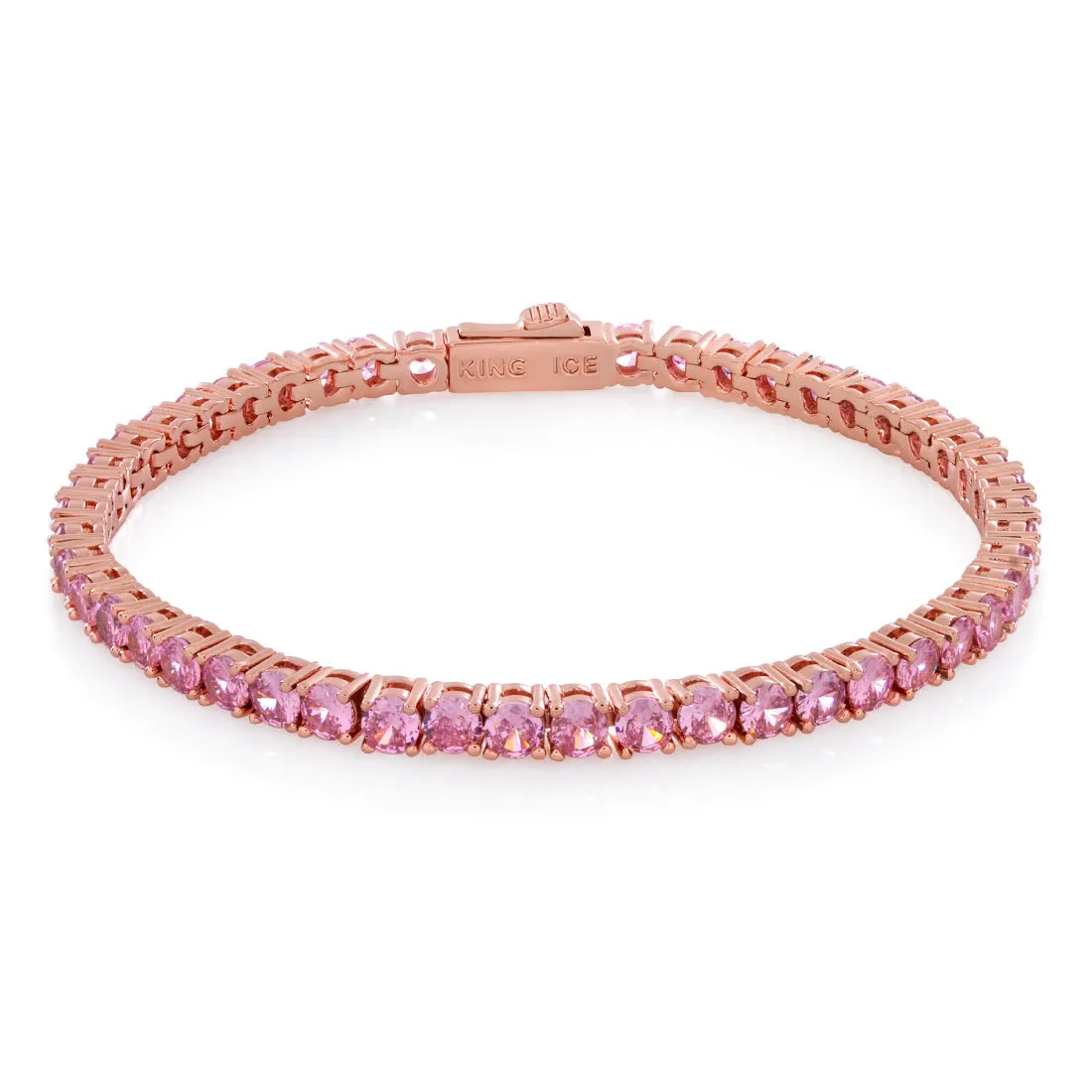 4mm Pink Tennis Bracelet