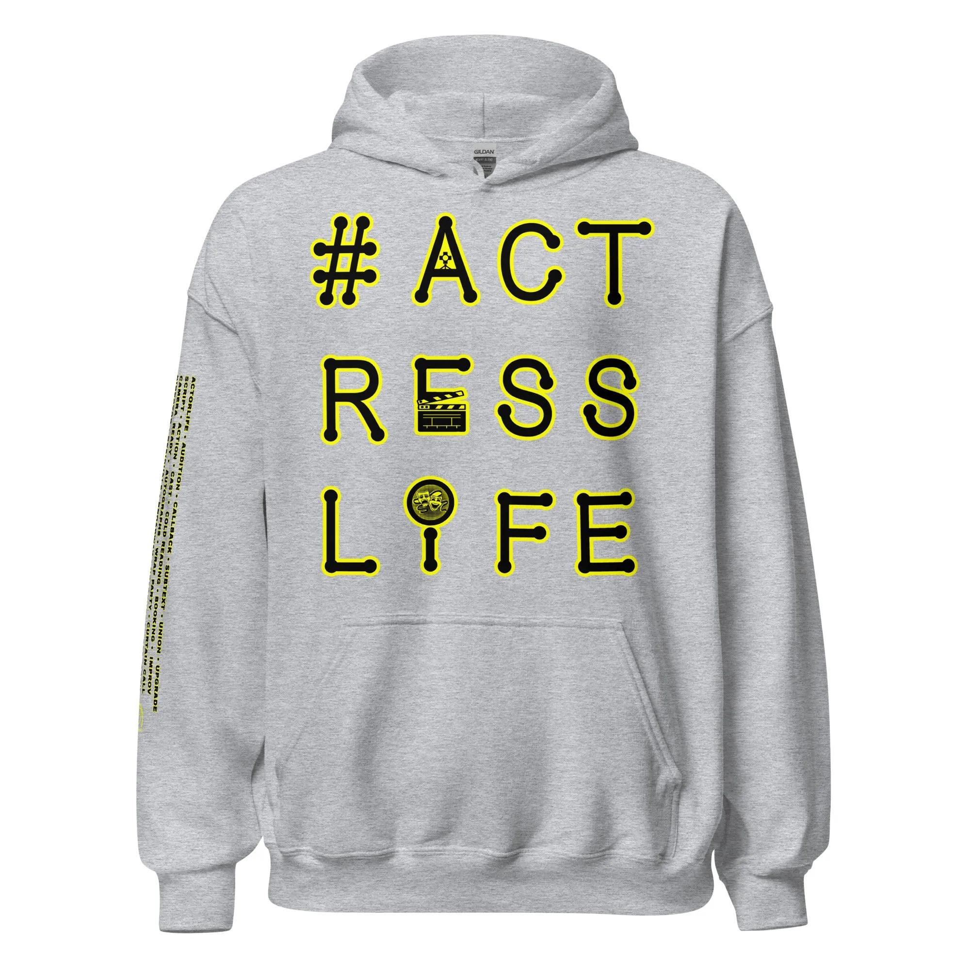 #Actresslife - Printed Sleeves Staple Unisex Hoodie