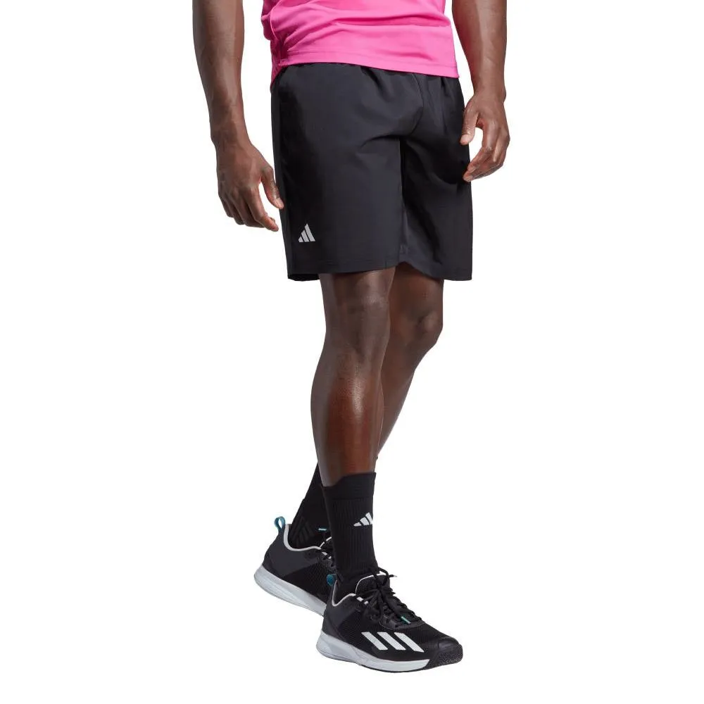 adidas Men's 3 Stripe Club Short 7-Inch (Black)