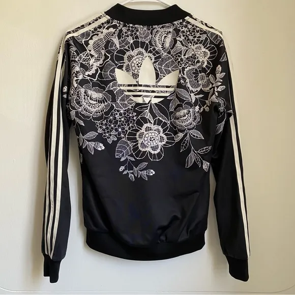 Adidas Originals x Farm Florido Floral Black White Track Jacket S