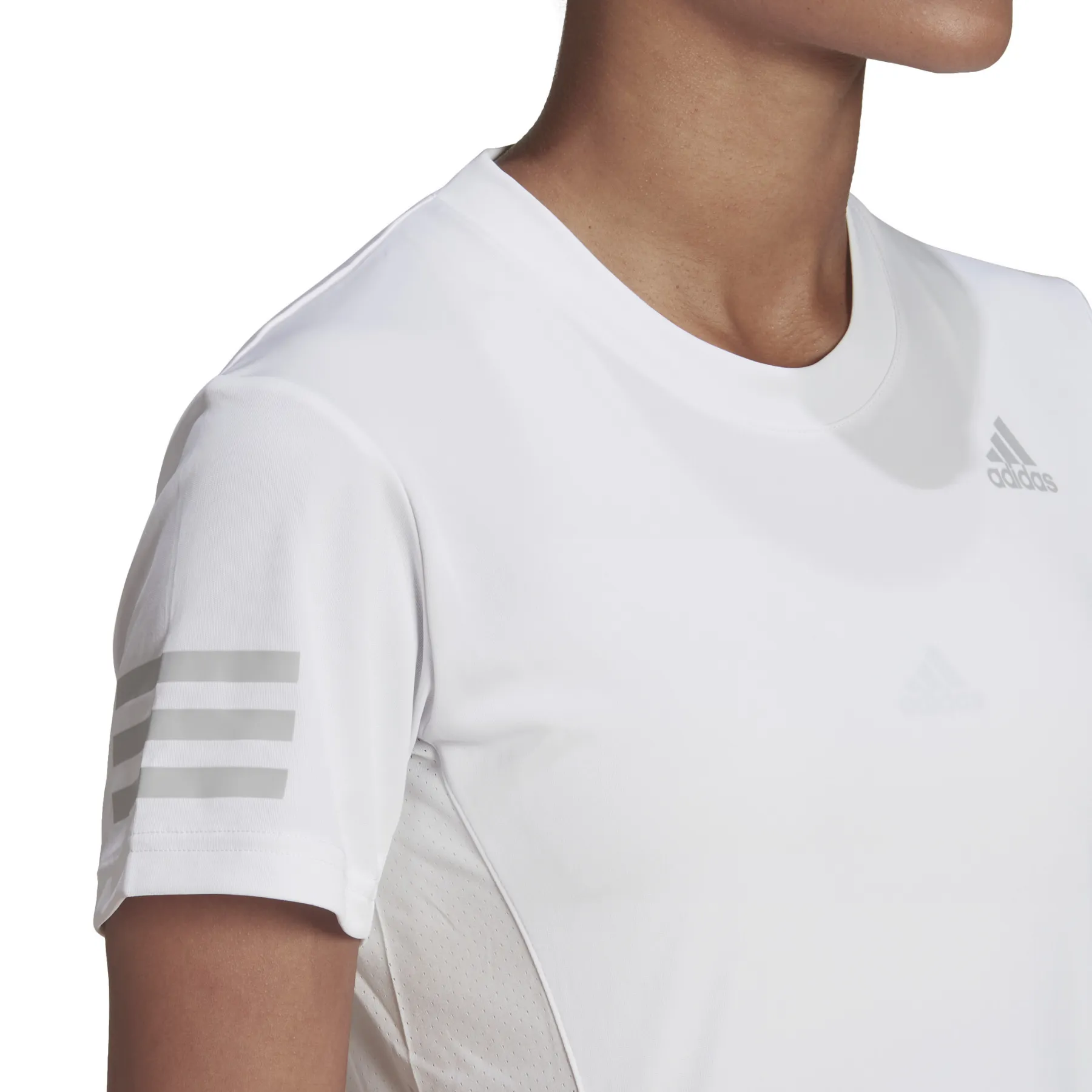 Adidas Women Club Tee Tennis T-Shirt - White/Grey Two