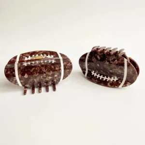 Adorro - Game Day Large Football Claw Clip (Brown)