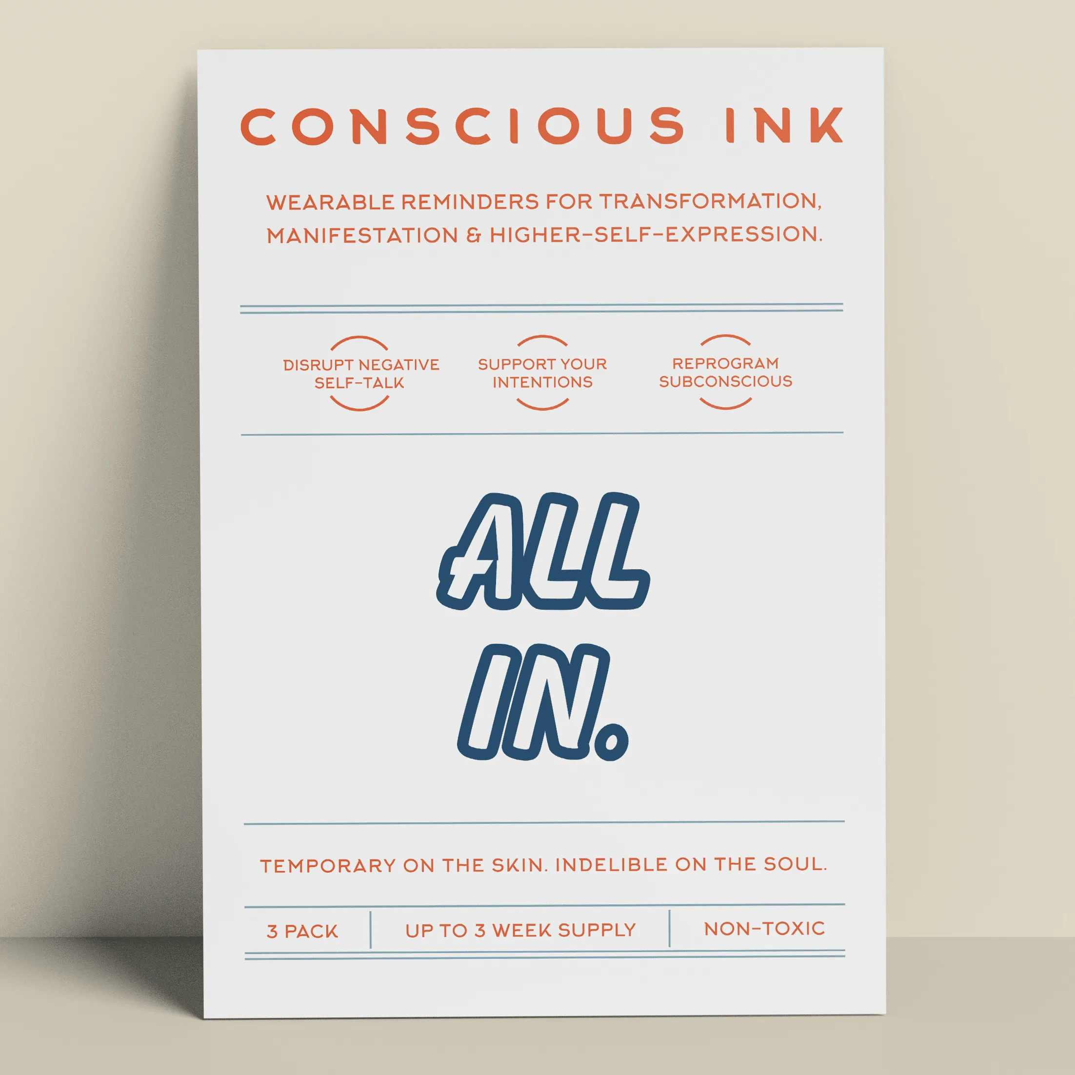 All In Manifestation Temporary Tattoo