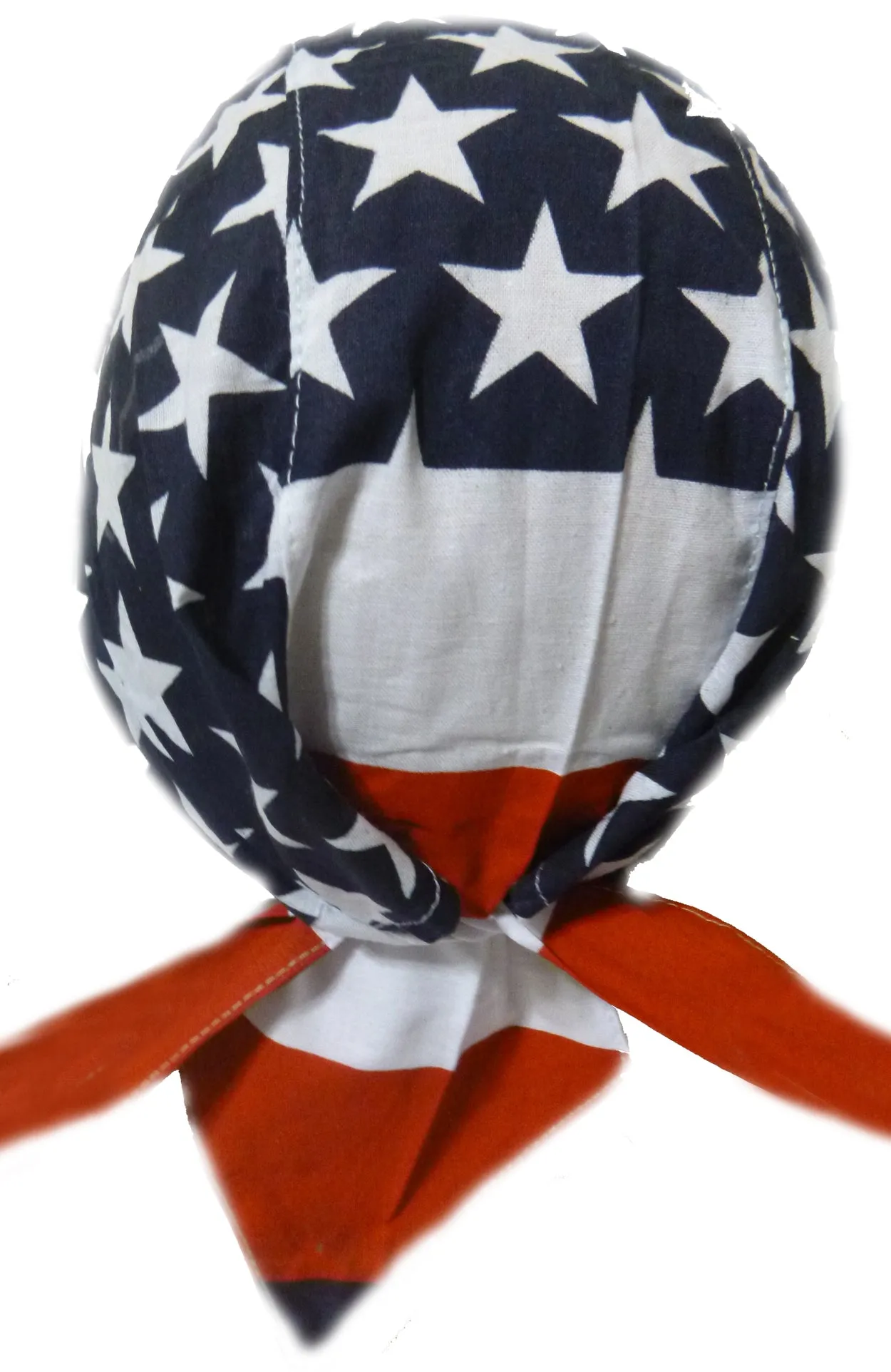 American Flag Patriotic Head Wrap Doo Rag with SWEAT BAND Durag Skull Cap Cotton Sporty Motorcycle Hat