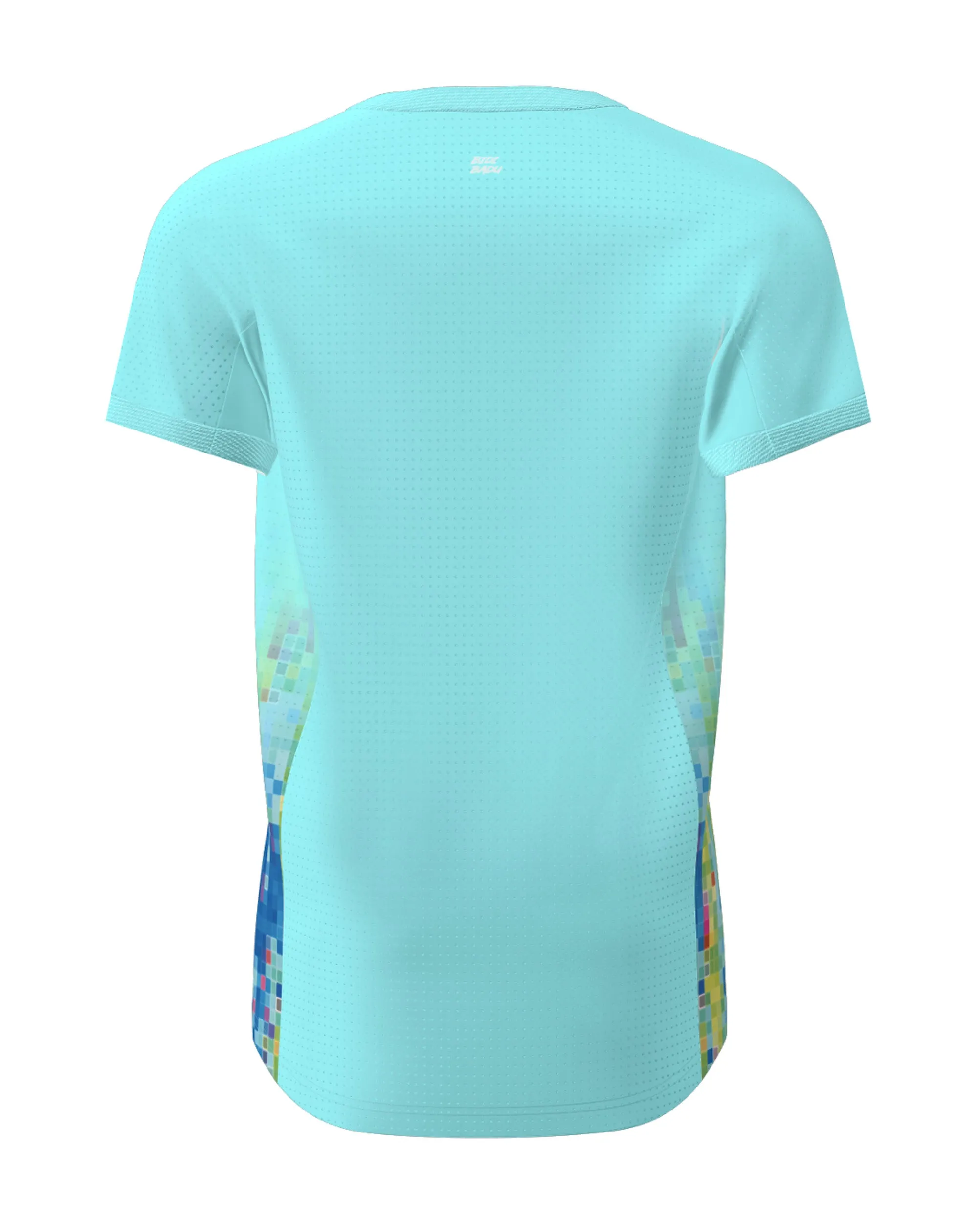 Aqua Printed Jr. V-Neck Tee- Melbourne