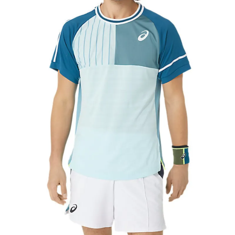Asics Mens Match Short Sleeve Top - Aquamarine