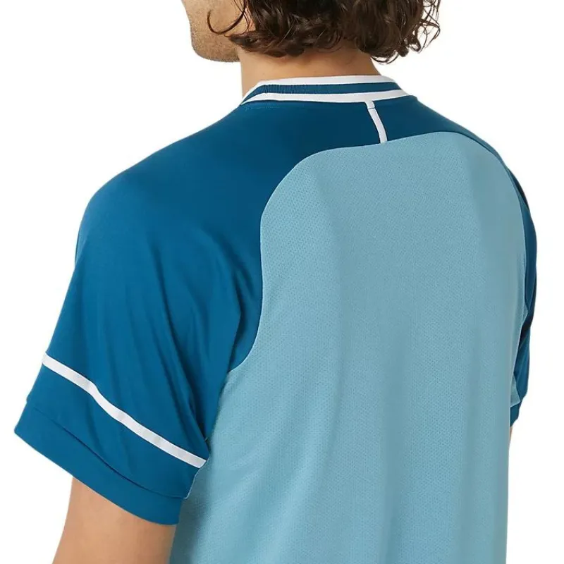 Asics Mens Match Short Sleeve Top - Aquamarine