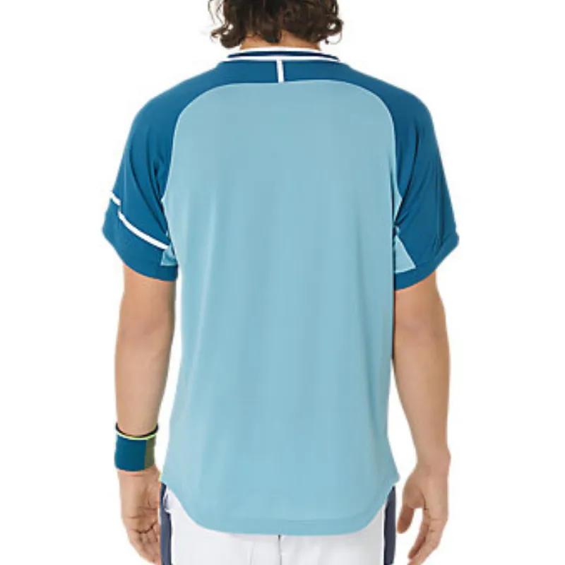 Asics Mens Match Short Sleeve Top - Aquamarine