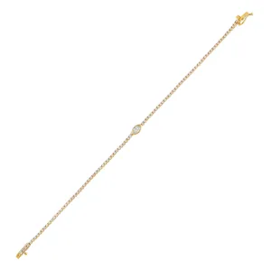 Assorted Diamond Shape Tennis Bracelet 14K