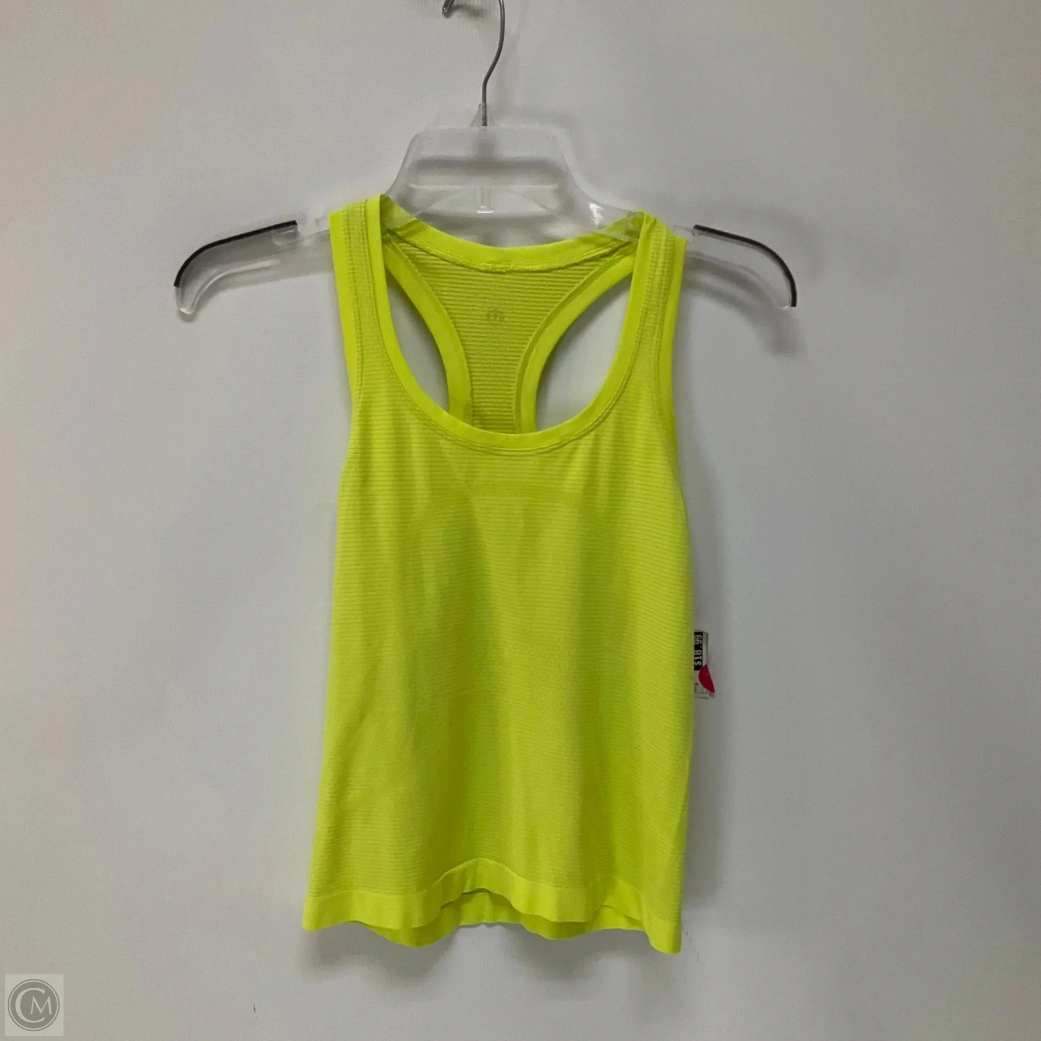 Athletic Tank Top By Lululemon In Yellow, Size: 8