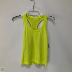 Athletic Tank Top By Lululemon In Yellow, Size: 8