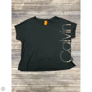 Athletic Top Short Sleeve By Calvin Klein In Black, Size: 2x