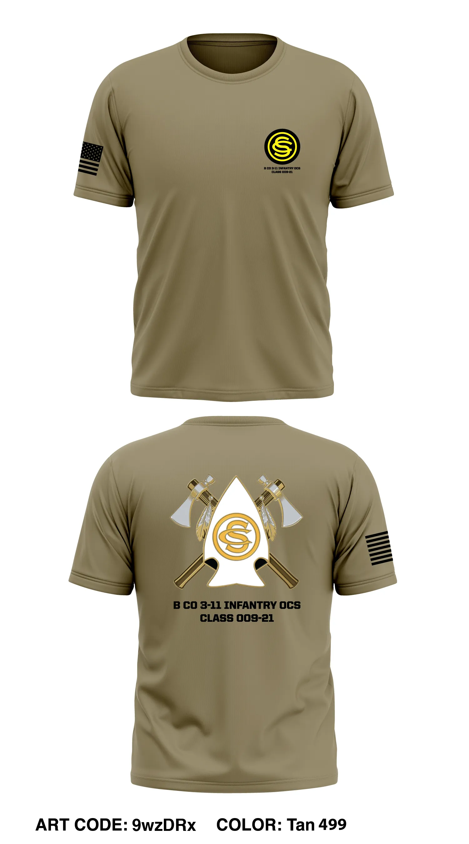 B Co 3-11 Infantry OCS Store 1 Core Men's SS Performance Tee - 9wzDRx