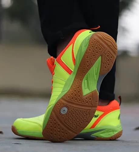 B-Tuf Unisex's Green Badminton Shoes-4 (BT-SH-FIRE-GO-4)