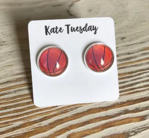 Basketball Sport Stud 12mm Earrings