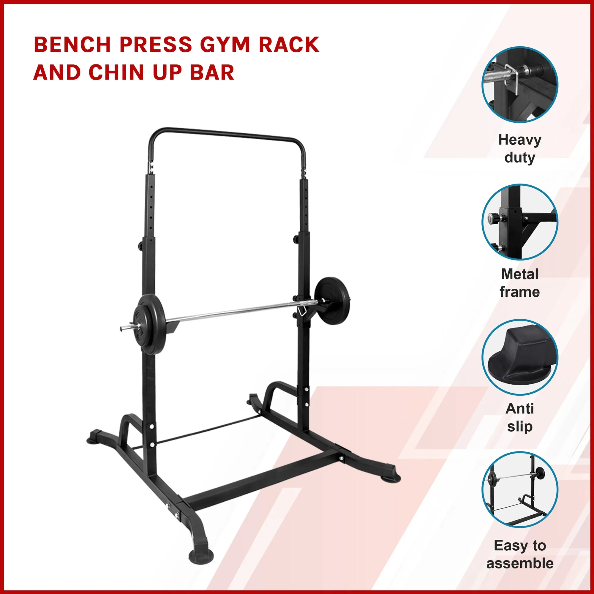 Bench Press Gym Rack and Chin Up Bar
