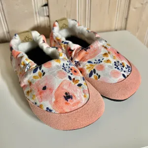 Big kids slip on shoes - Watercolour floral