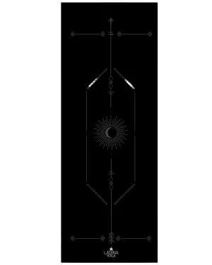 Black Alignment Yoga Mat