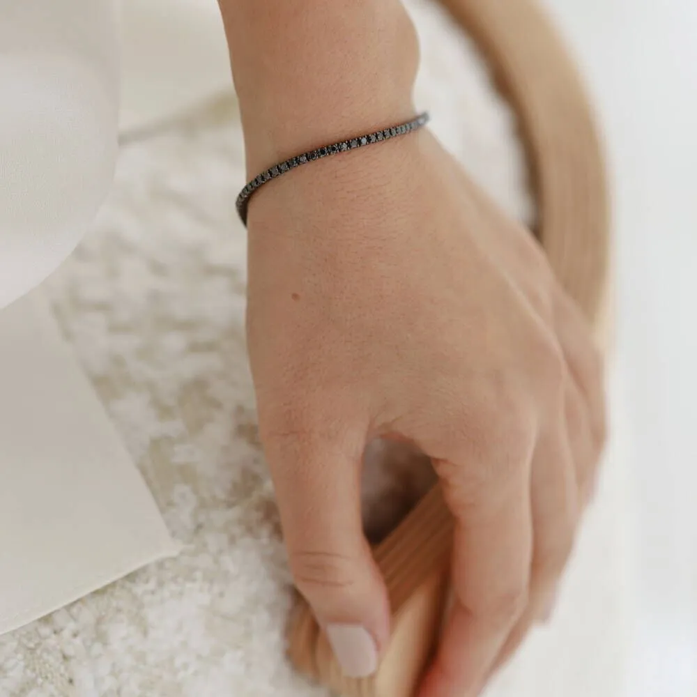 BLACK DIAMOND TENNIS BRACELET