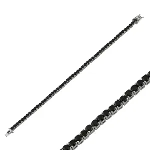 BLACK DIAMOND TENNIS BRACELET