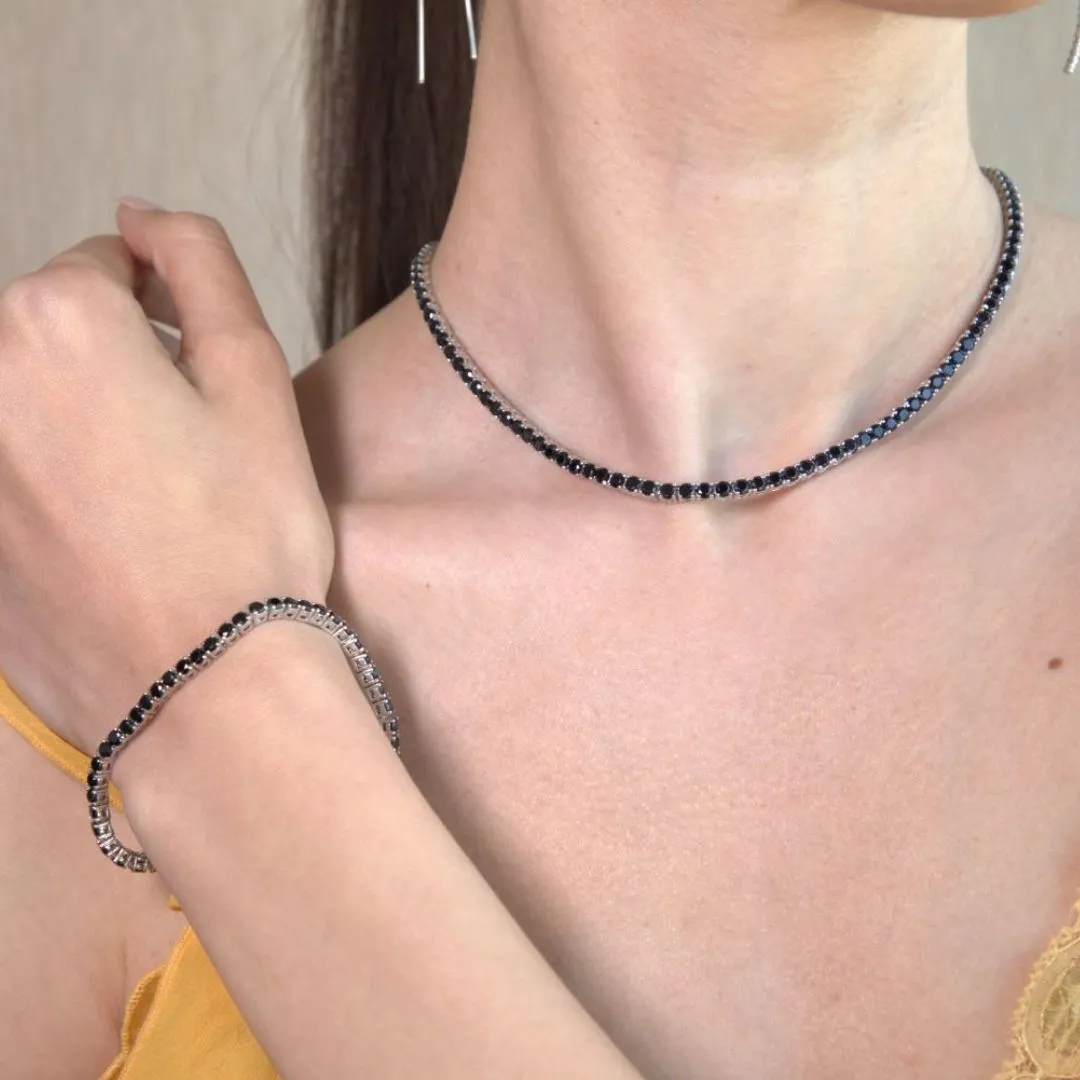 BLACK DIAMOND TENNIS BRACELET