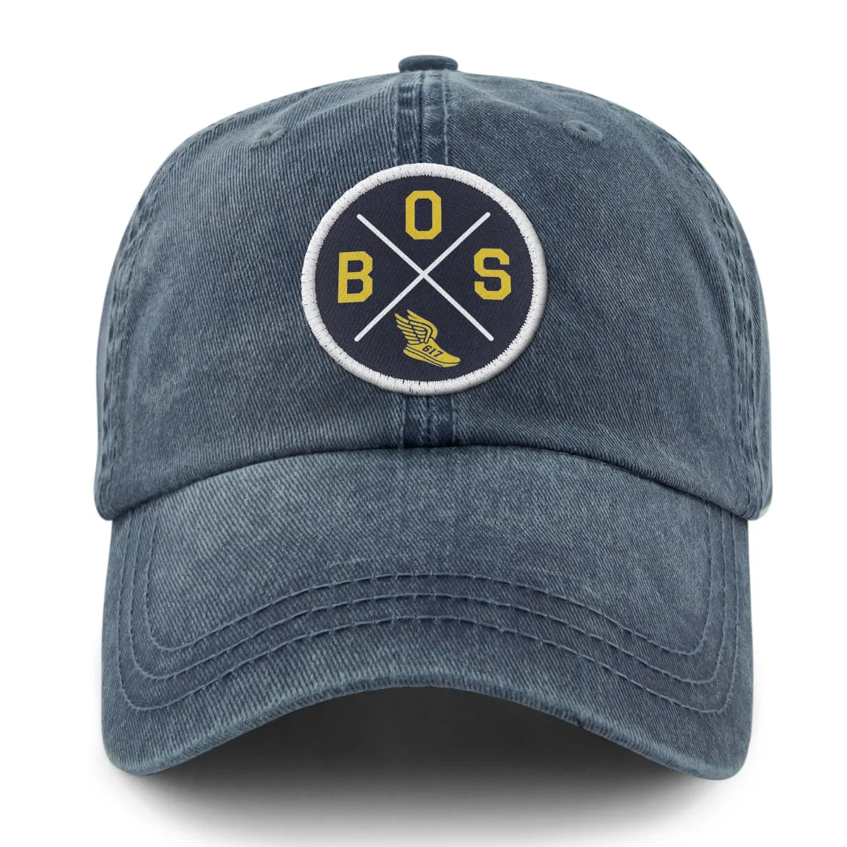 BOS Sneaker Circle Patch Washed Dad Hat