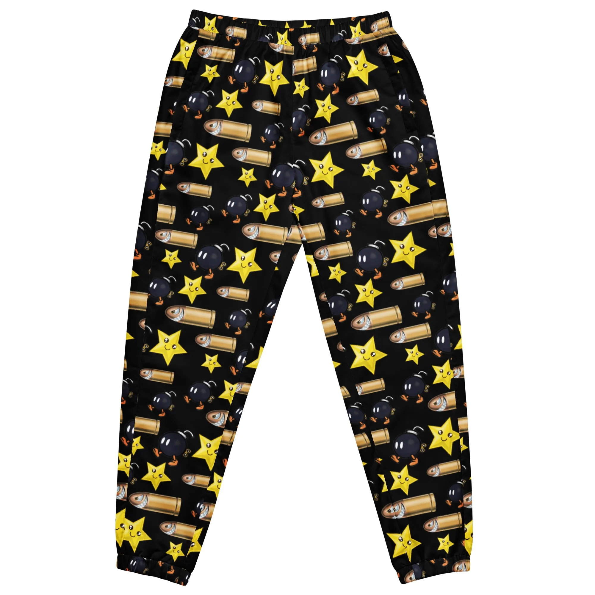 Bullet Bomb Star Unisex Track Pants - Black