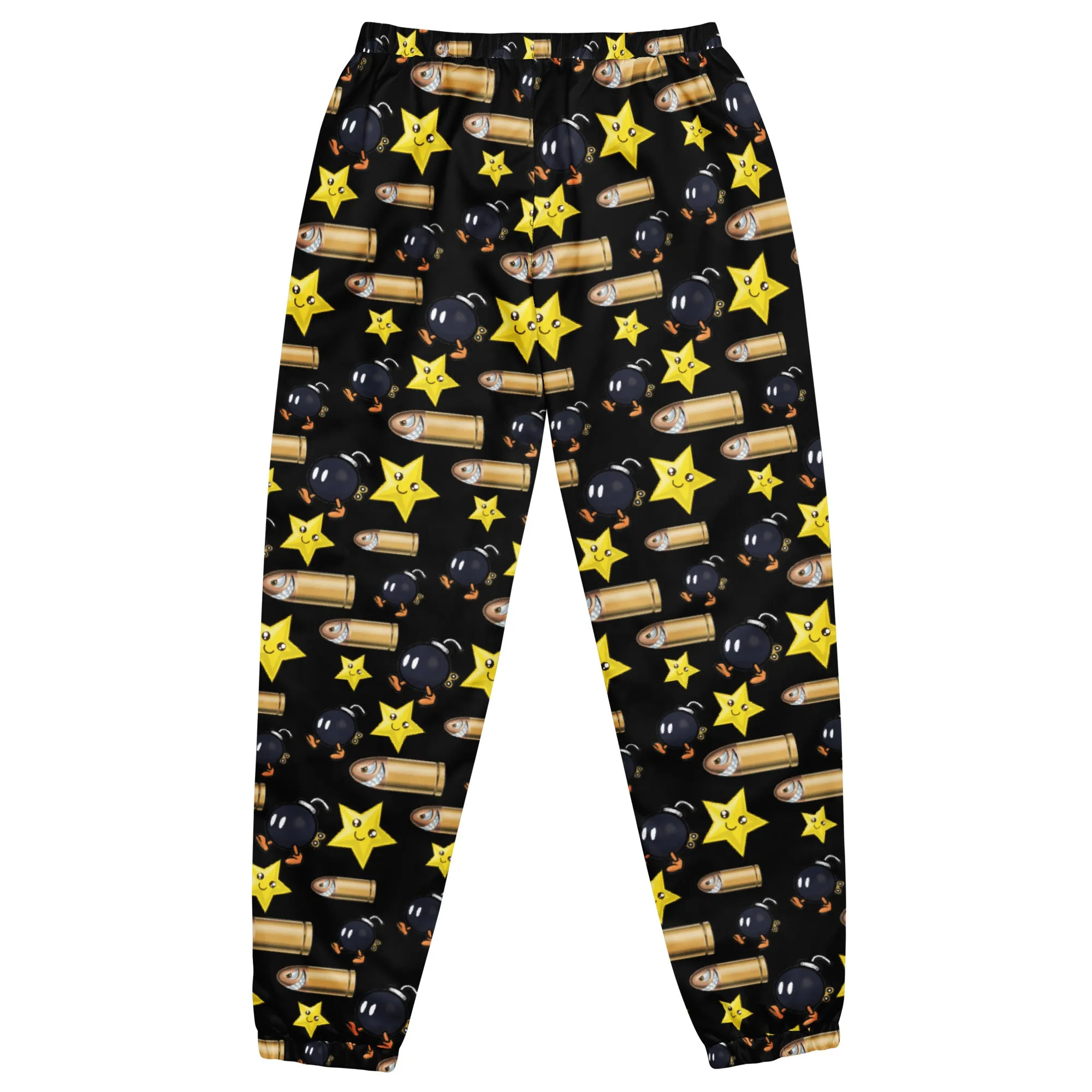 Bullet Bomb Star Unisex Track Pants - Black