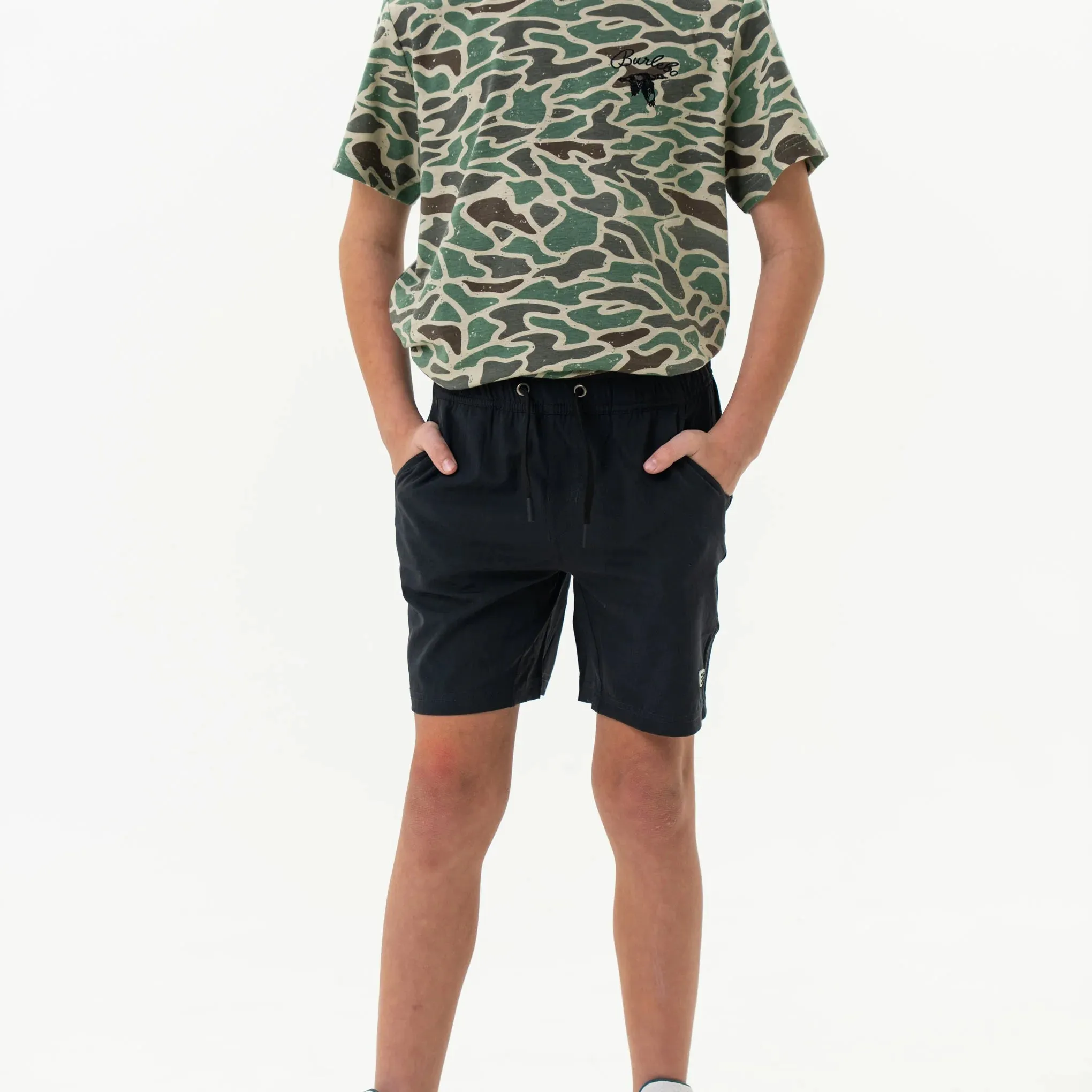 Burlebo Youth Black Athletic Shorts