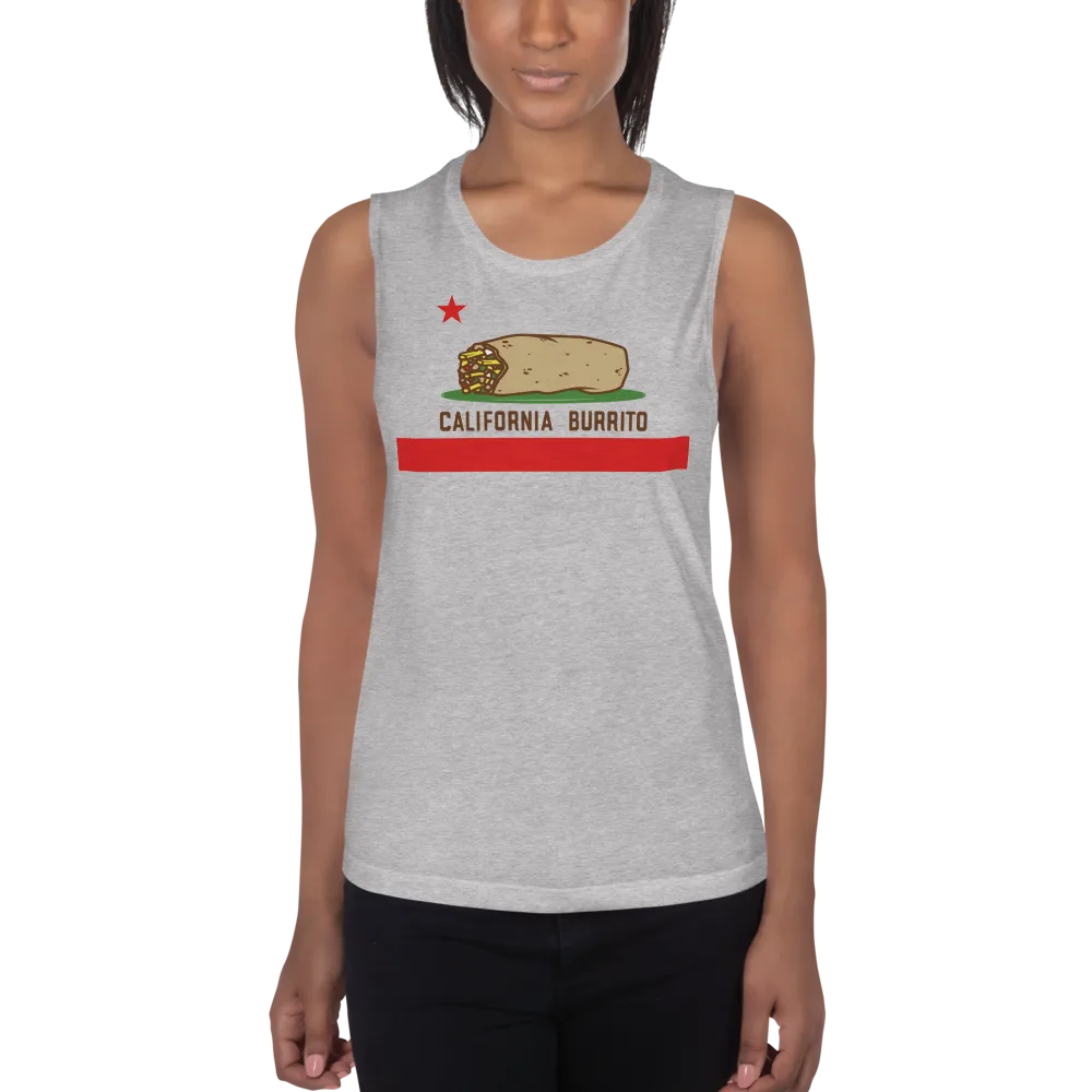 California Burrito Heather Ladies Muscle Tank