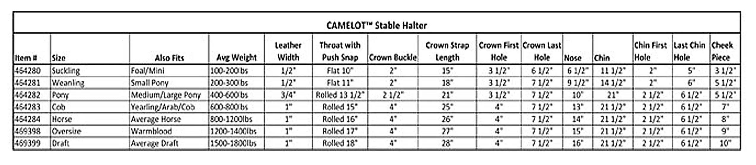 Camelot Stable Halter