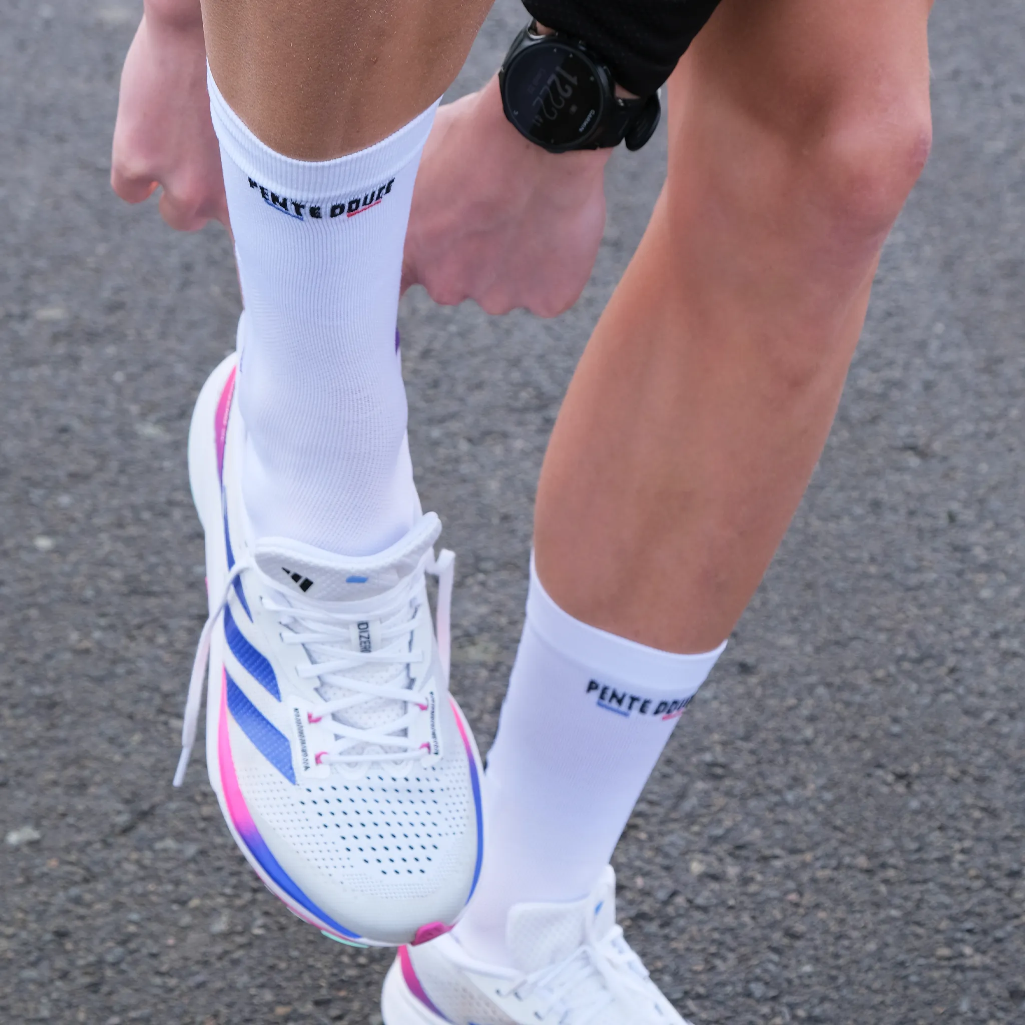 Chaussettes de running - La blanche/violette
