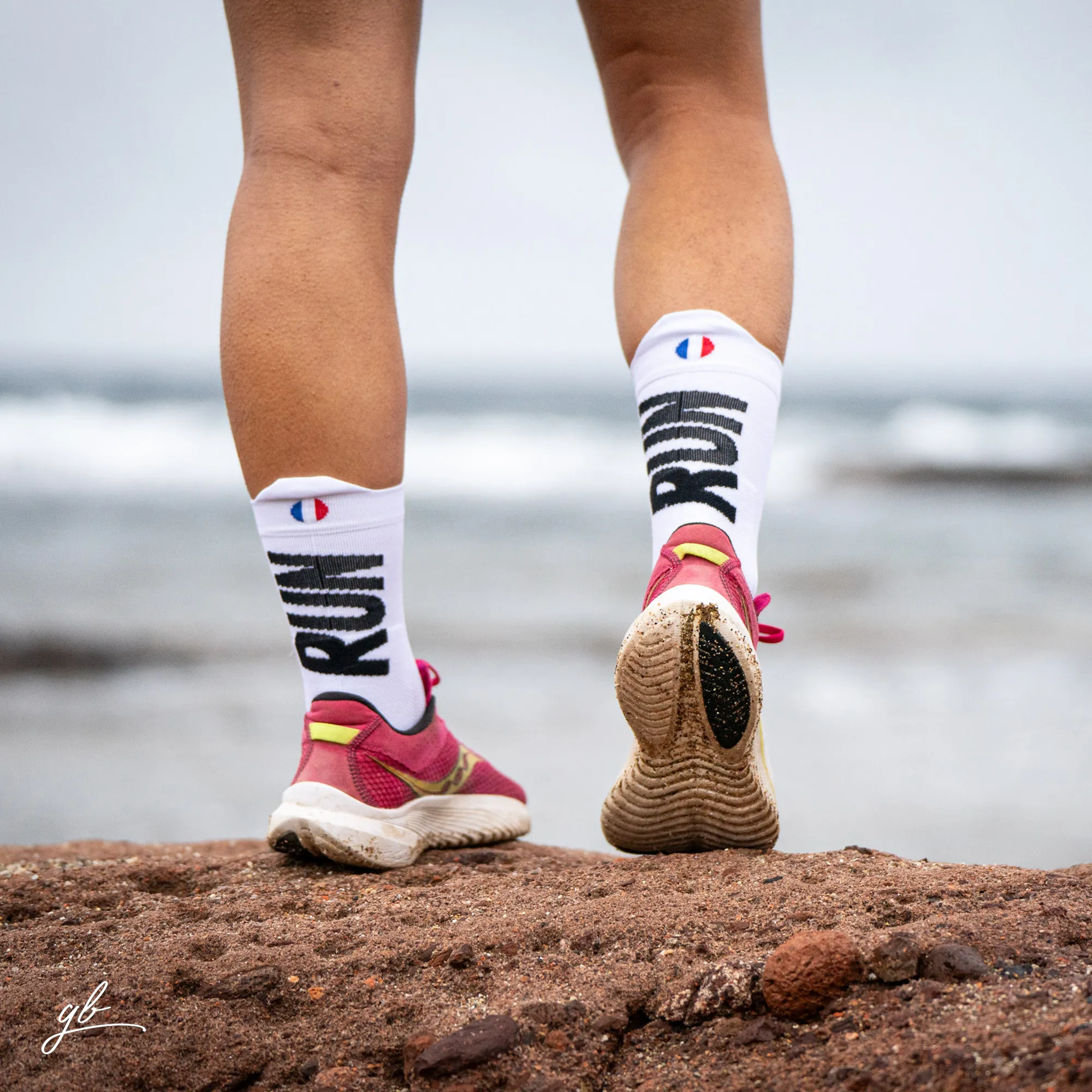 Chaussettes de running - La blanche/violette