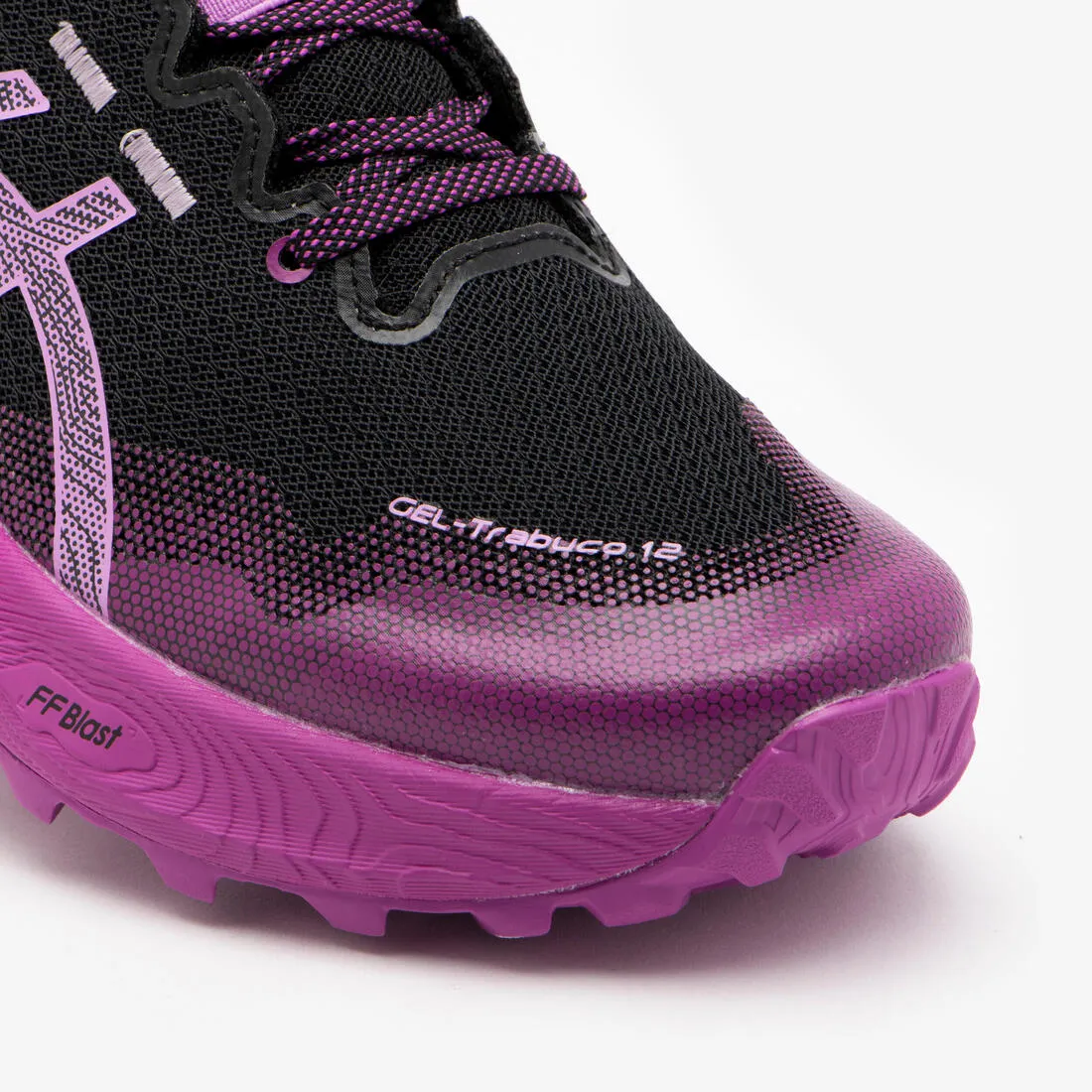 CHAUSSURES DE TRAIL RUNNING FEMME ASICS - GEL-TRABUCO 12 NOIR LAVANDE