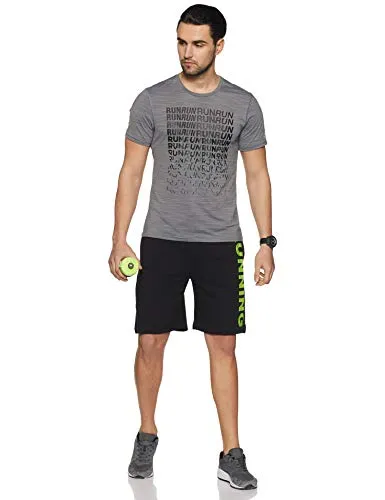 Chromozome Men's Track Pants (N-169 Running Shorts_Black_Large)