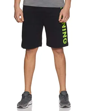 Chromozome Men's Track Pants (N-169 Running Shorts_Black_Large)