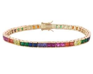 Colorful Tennis Bracelet- Square
