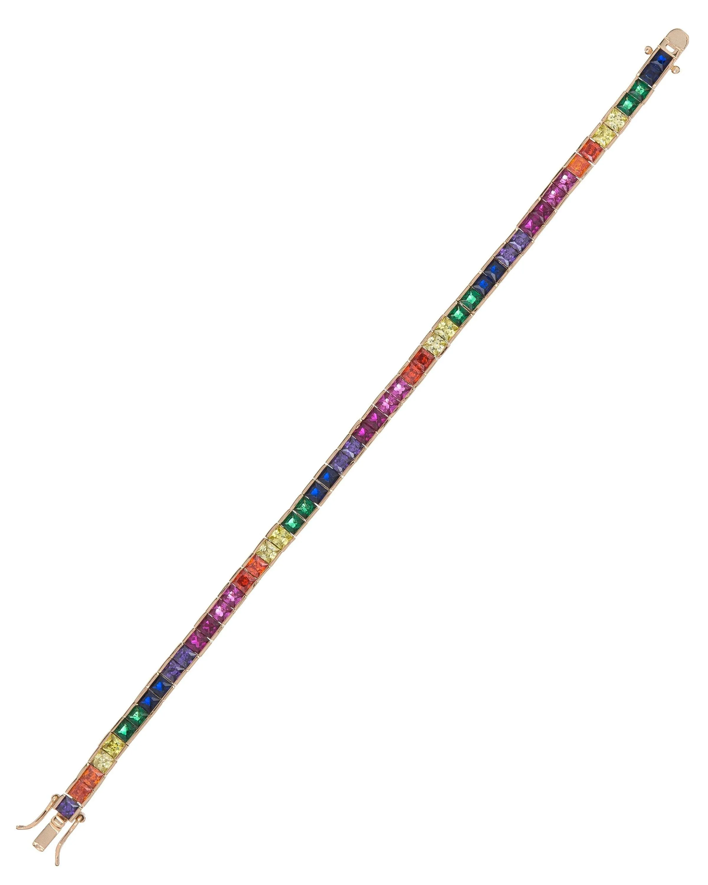 Colorful Tennis Bracelet- Square