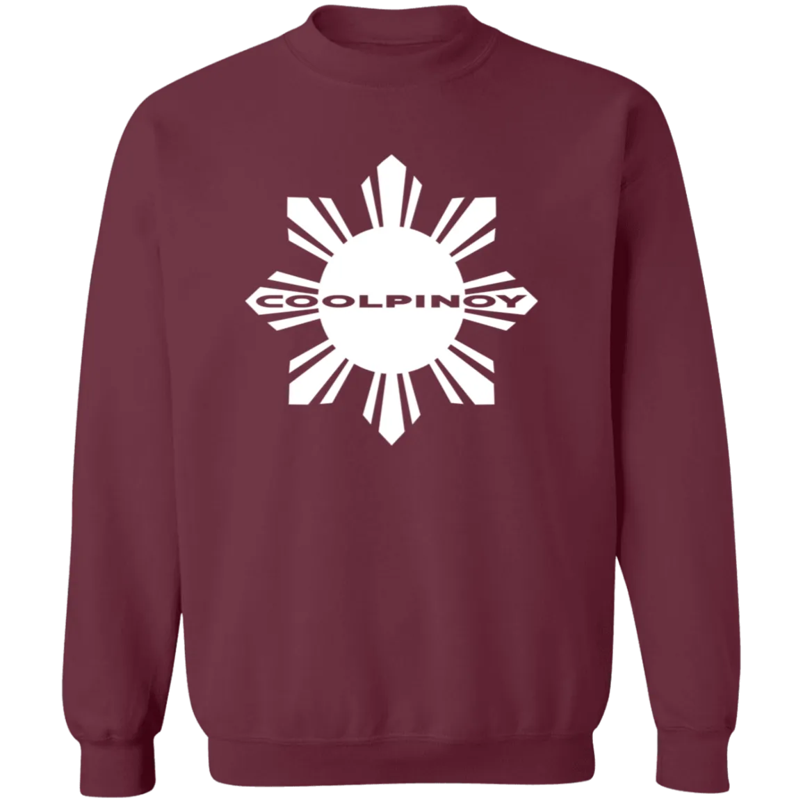 CoolPinoy Mid White Unisex Crewneck Pullover Sweatshirt
