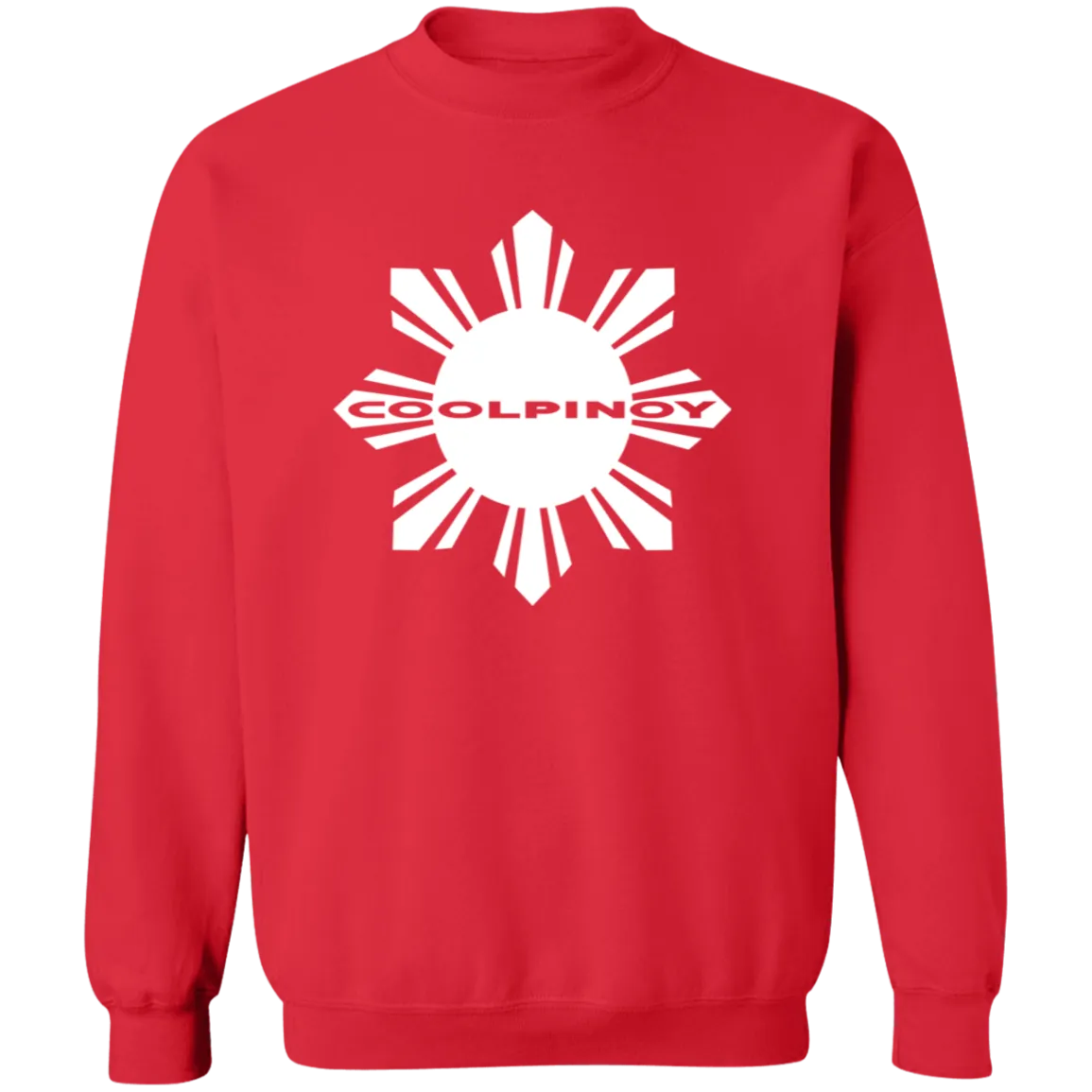 CoolPinoy Mid White Unisex Crewneck Pullover Sweatshirt