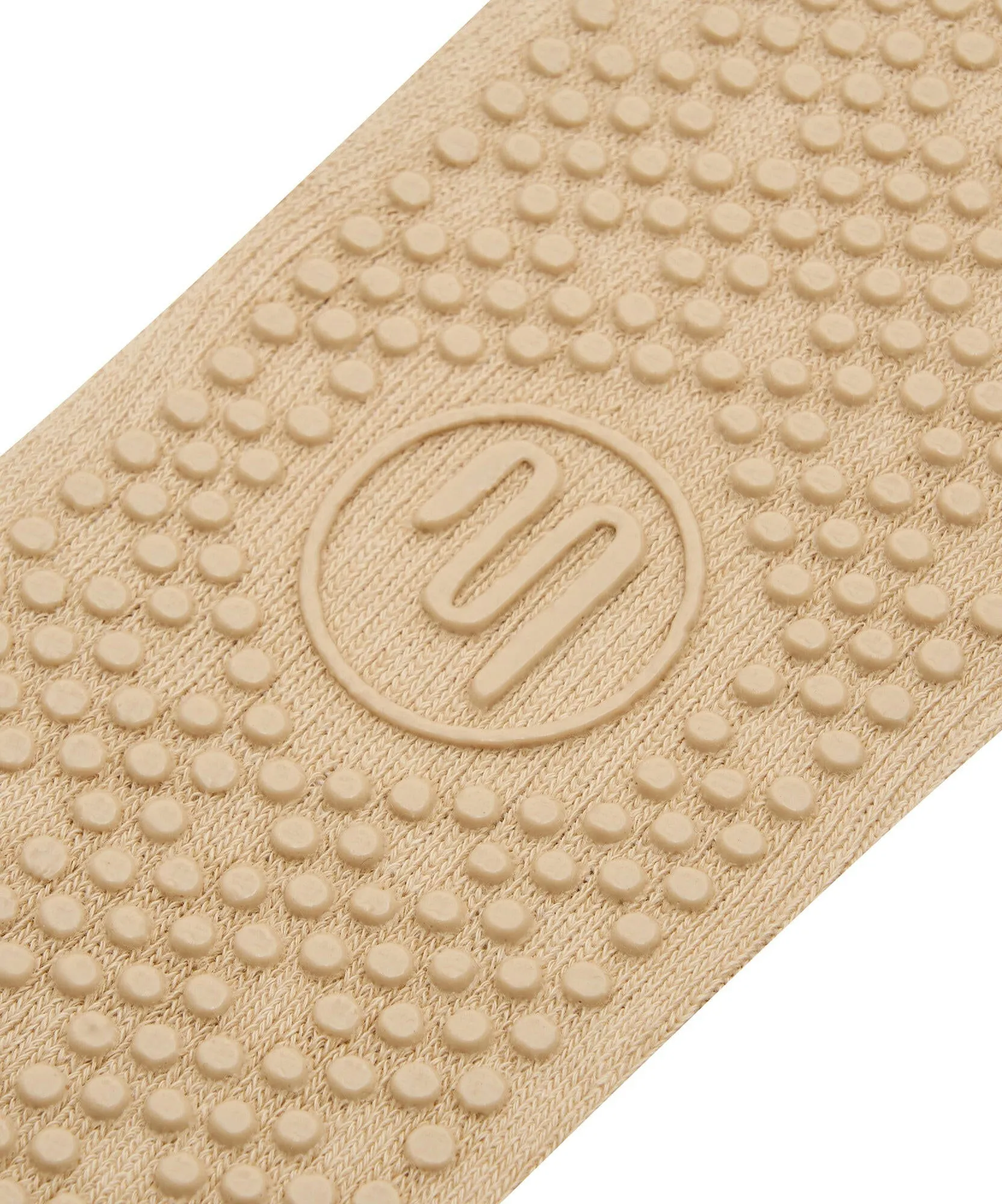 Crew Non Slip Grip Socks - Almond
