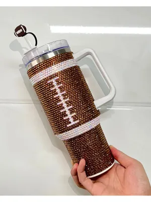 Crystal Football "Blinged Out" 40 oz. Tumbler