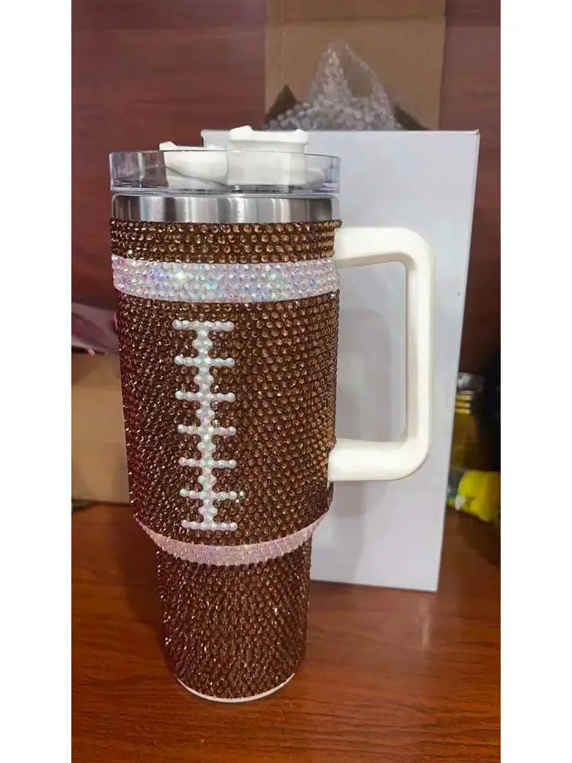 Crystal Football "Blinged Out" 40 oz. Tumbler