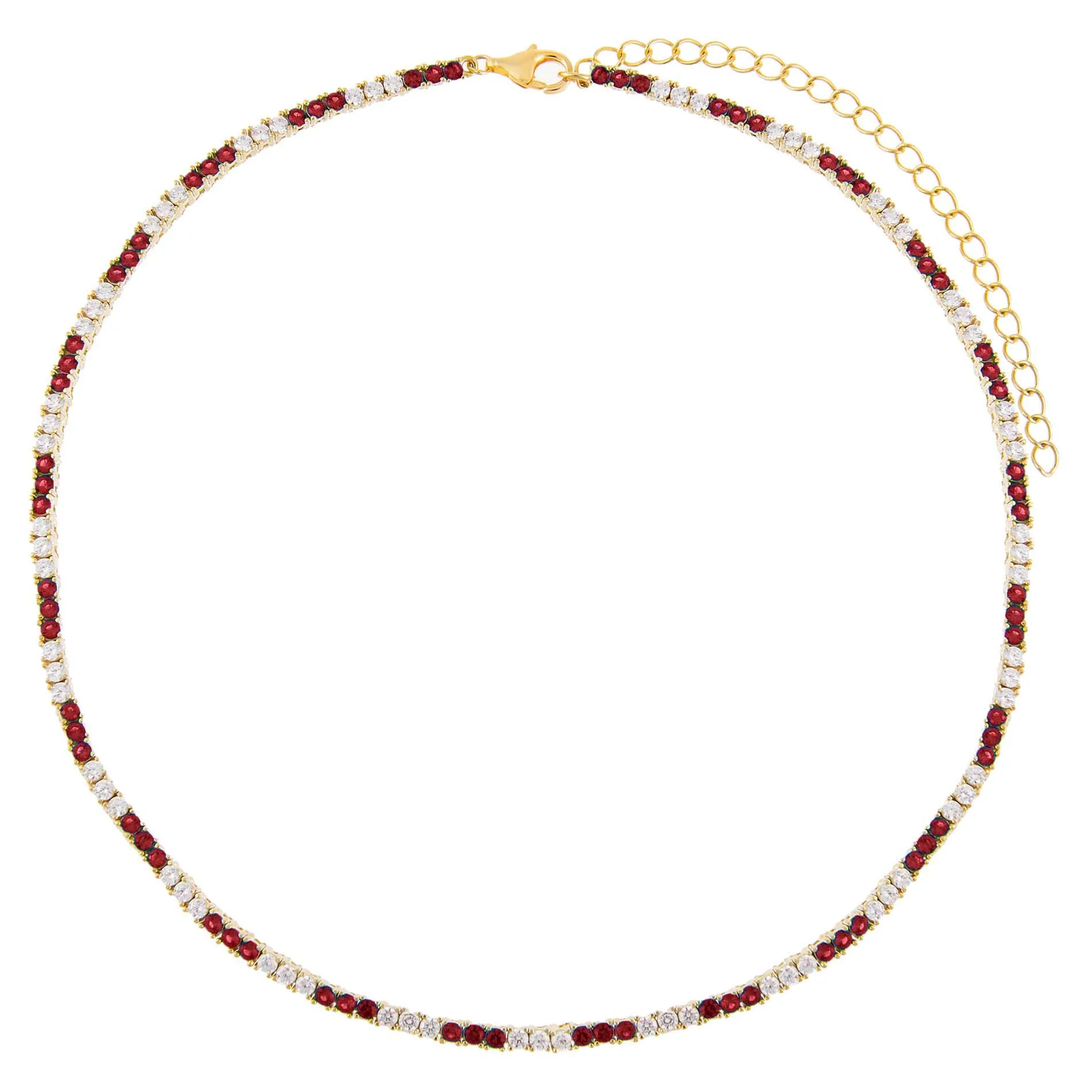 CZ Colored Tennis Choker