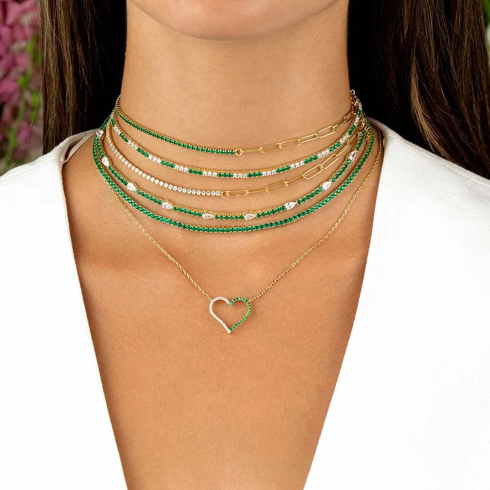 CZ Colored Tennis Choker