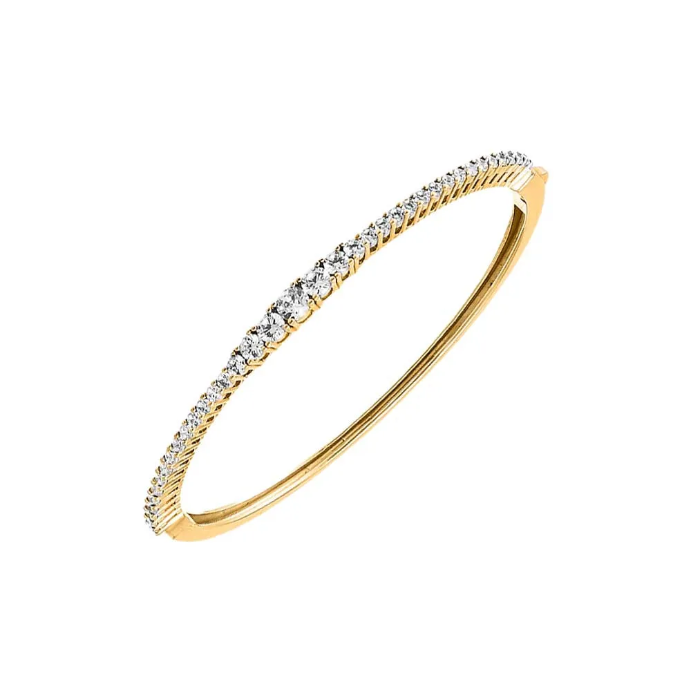 CZ Graduated Tennis Bangle Bracelet
